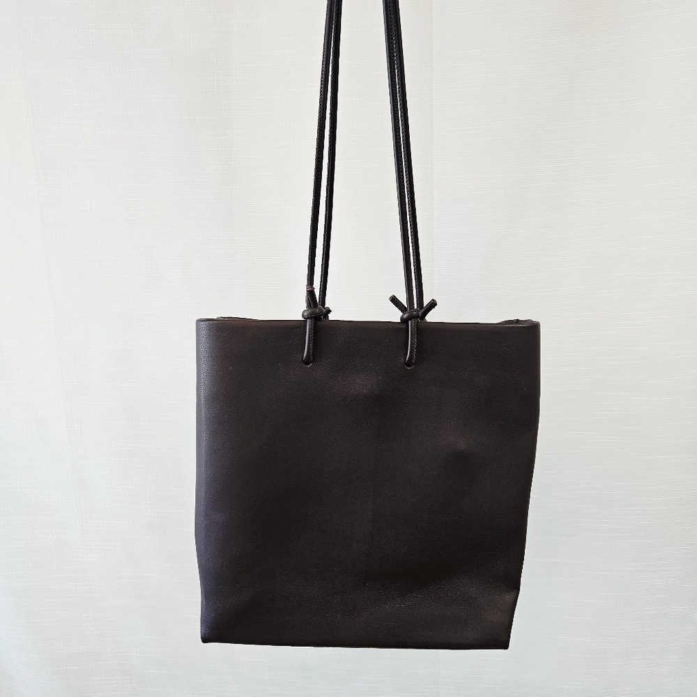 Zara Faux Leather Chocolate Brown Minimalist Purse